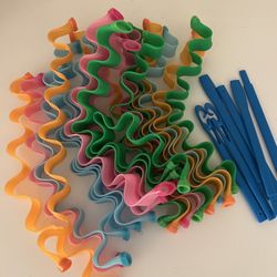 21-Piece No Heat Hair Curlers Kit – Wave Style Spiral Curls (Used Once)