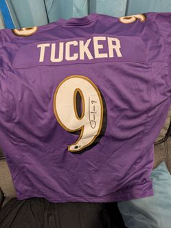 Signed Justin Tucker jersey