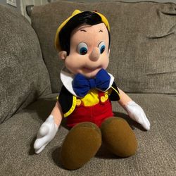 Mattel Disney 1992  Pinocchio Plush Stuffed Doll