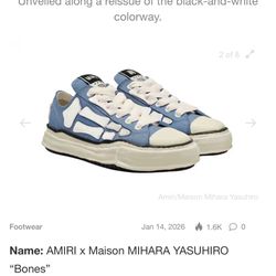 Amiri x Maison Mihara Yasuhiro "Bones"