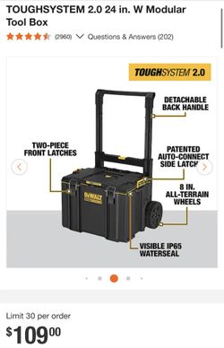 Dewalt Tough System Modular Tool Box With Wheels
