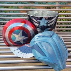 CAPTAIN AMERICA: Brave New World Shield Popcorn Bucket & Wing Pack Cup SHIPS NOW