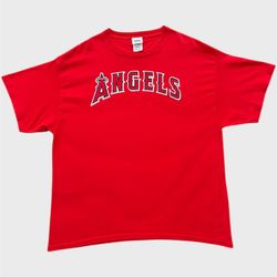 Anaheim Angels vintage Lee Sport baseball red t shirt 2007 Size XL