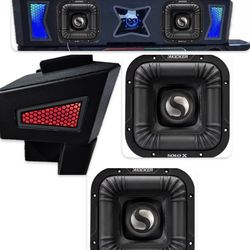 POWERFUL KICKER SOLO X 10” SUBWOOFERS  CUSTOM PORTED BOX CHEVY SILVERADO GMC SIERRA 2019-2026