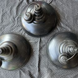 3 Round Light Fixtures 