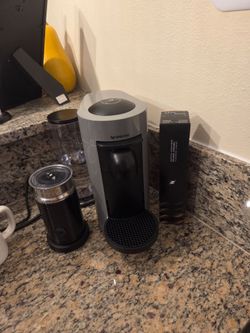 Nespresso VertuoPlus Coffee & Espresso Machine + Aeroccino3 Frother + Sleeve of Pods