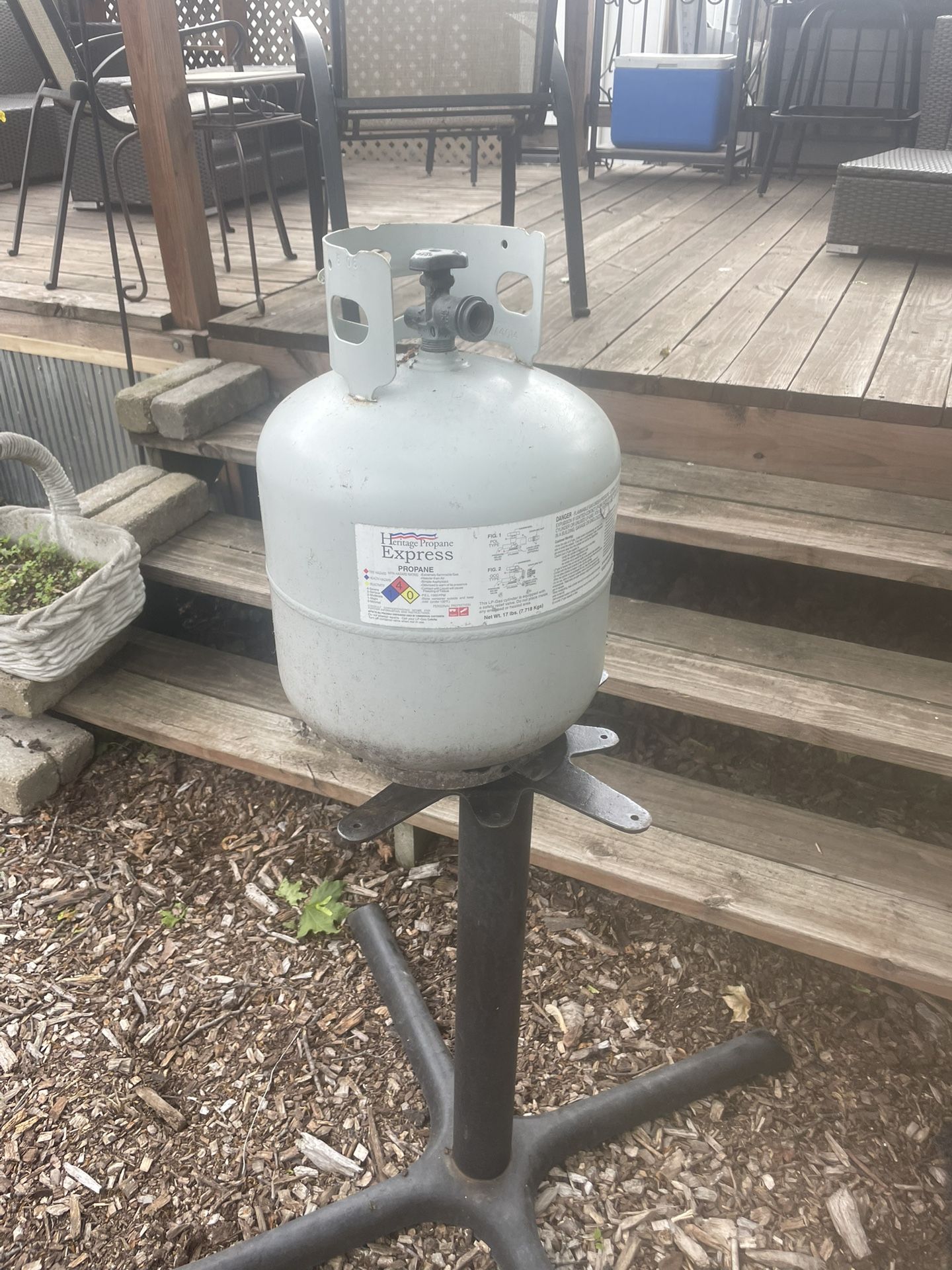 Propane Metal Tank, $15