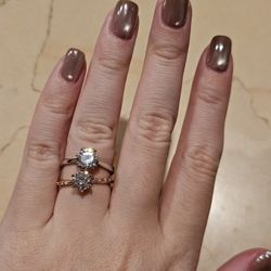 1 Ct Lab Grown Diamonds Wedding Rings Bundle 