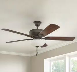 Hampton Bay Rothley II 52 in. Bronze LED Ceiling Fan with Light Kit Reversible