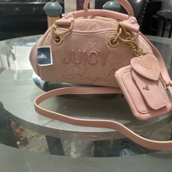 Juicy Couture Angel Pink Velour Mini Bag