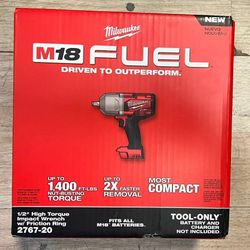 MILWAUKEE 1/2 INCH IMPACT  50% PFF RETAIL PRICE 