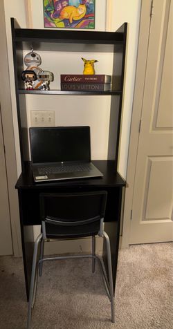 Small Desk/Bookcase + Chair
