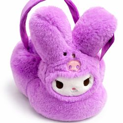 Kuromi x Peep Plush Basket Sanrio Bunny Pink Kawaii Storage Bin Cute Gift Holder