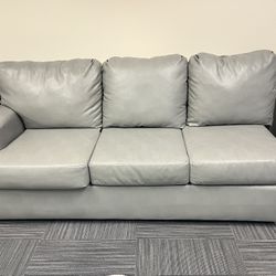 Grey Leather Sofa