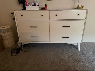 White 6 Drawer Dresser- Living Spaces