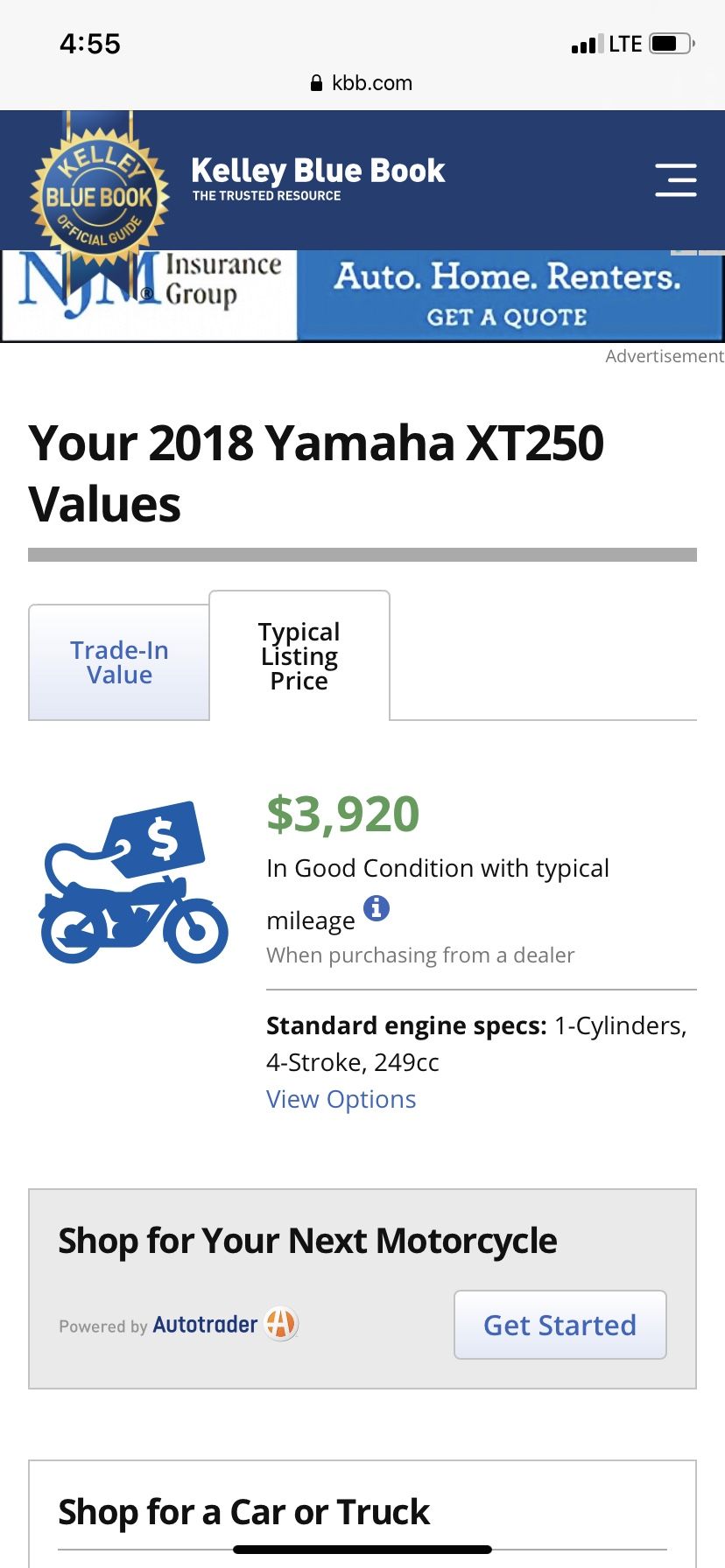 Photo Yamaha XT250
