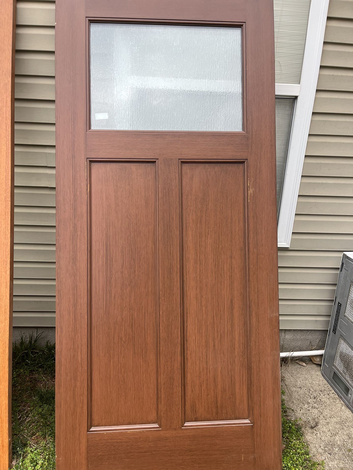 Woodgrained Fiberglass Door
