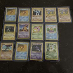 Vintage Shadowless Pokemon Cards 
