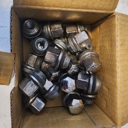 20 Chrome Lugs 14x1.5 1.62 13/16 Hex