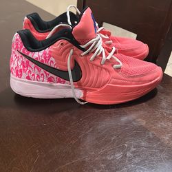 Pink ja 2s basketball shoes size 9.5