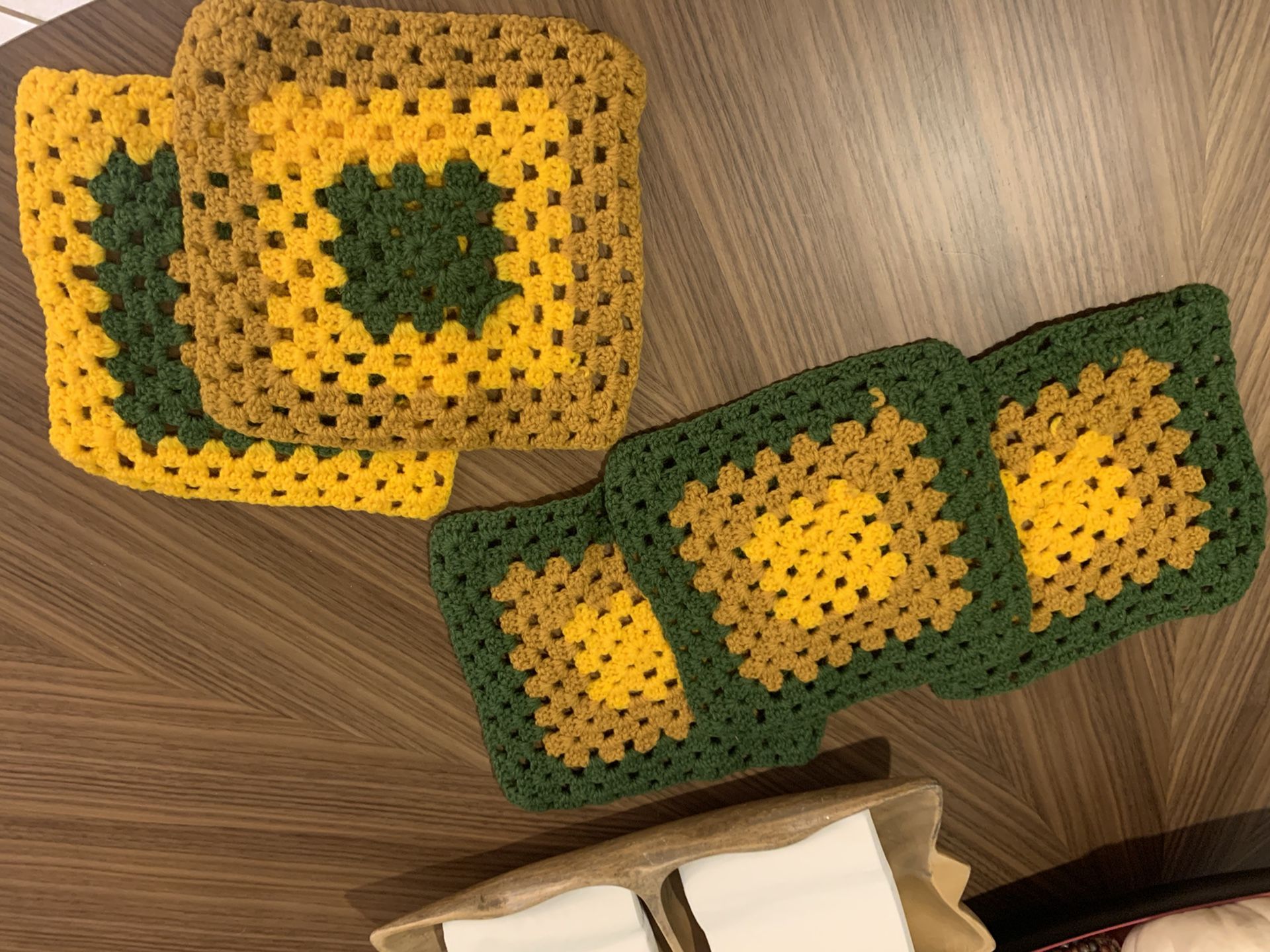 Sweet boho vintage crochet pot holders 5 for $18