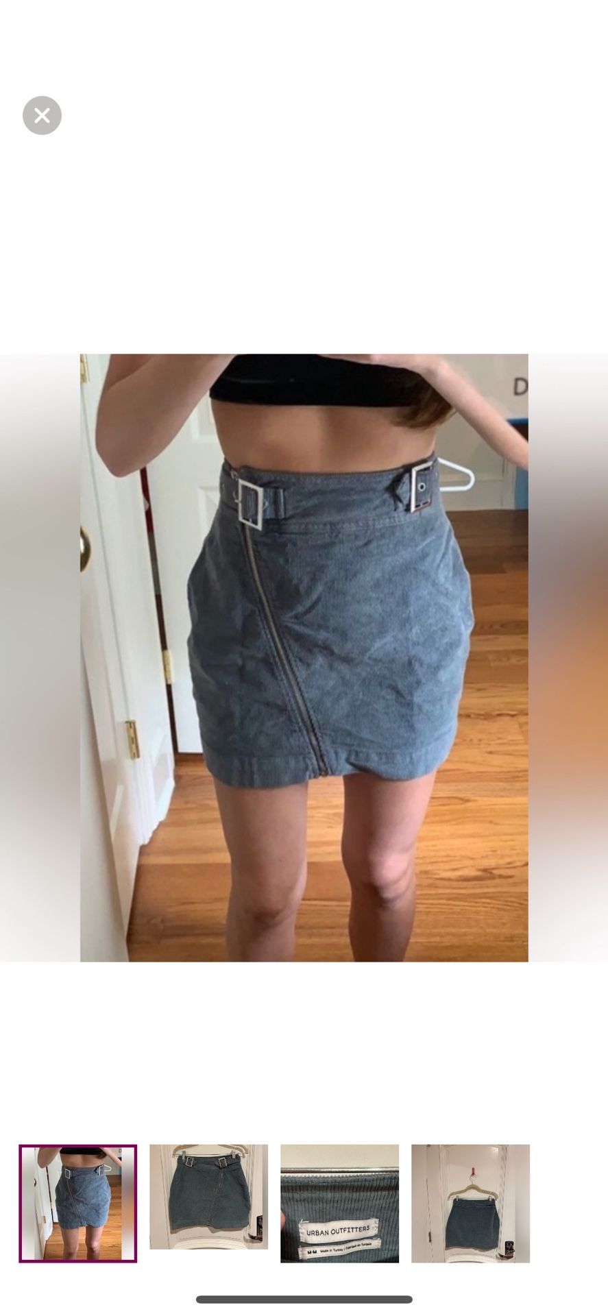 Urban Outfitters blue corduroy skirt adjustable waist