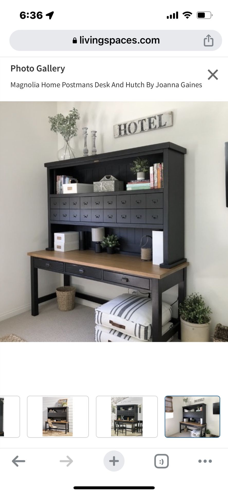 Magnolia Home Postmans Desk And Hutch By Joanna Gaines for Sale in