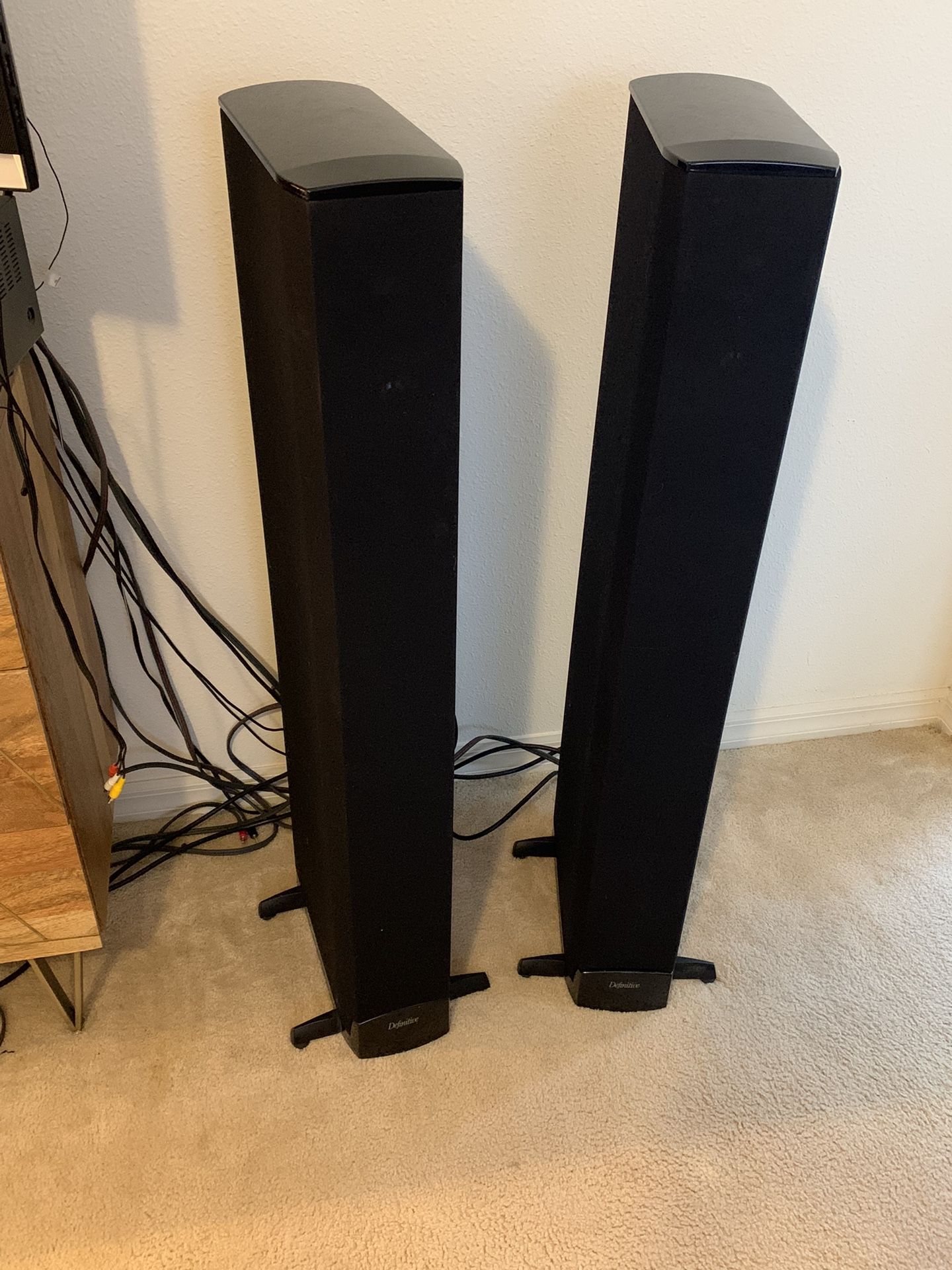 Definitive Tech BP-8060ST Towers, Each with Builtin 300 watt amp & 10 Inch Subs