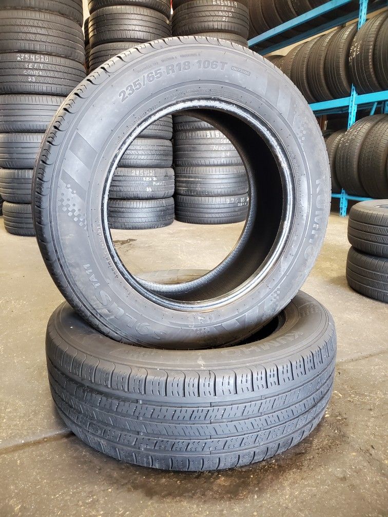 π₯ (2) 235 65 18 Kumho Solus All Season Tires