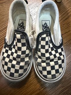 Vans Classic Slip-On Checkerboard Toddler Shoes size 7.5k