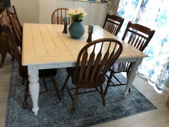6 wood dining chairs only