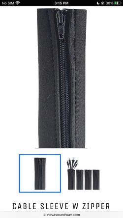 Cable Sleeve w Zipper 24" X 4 - Nova Sound
