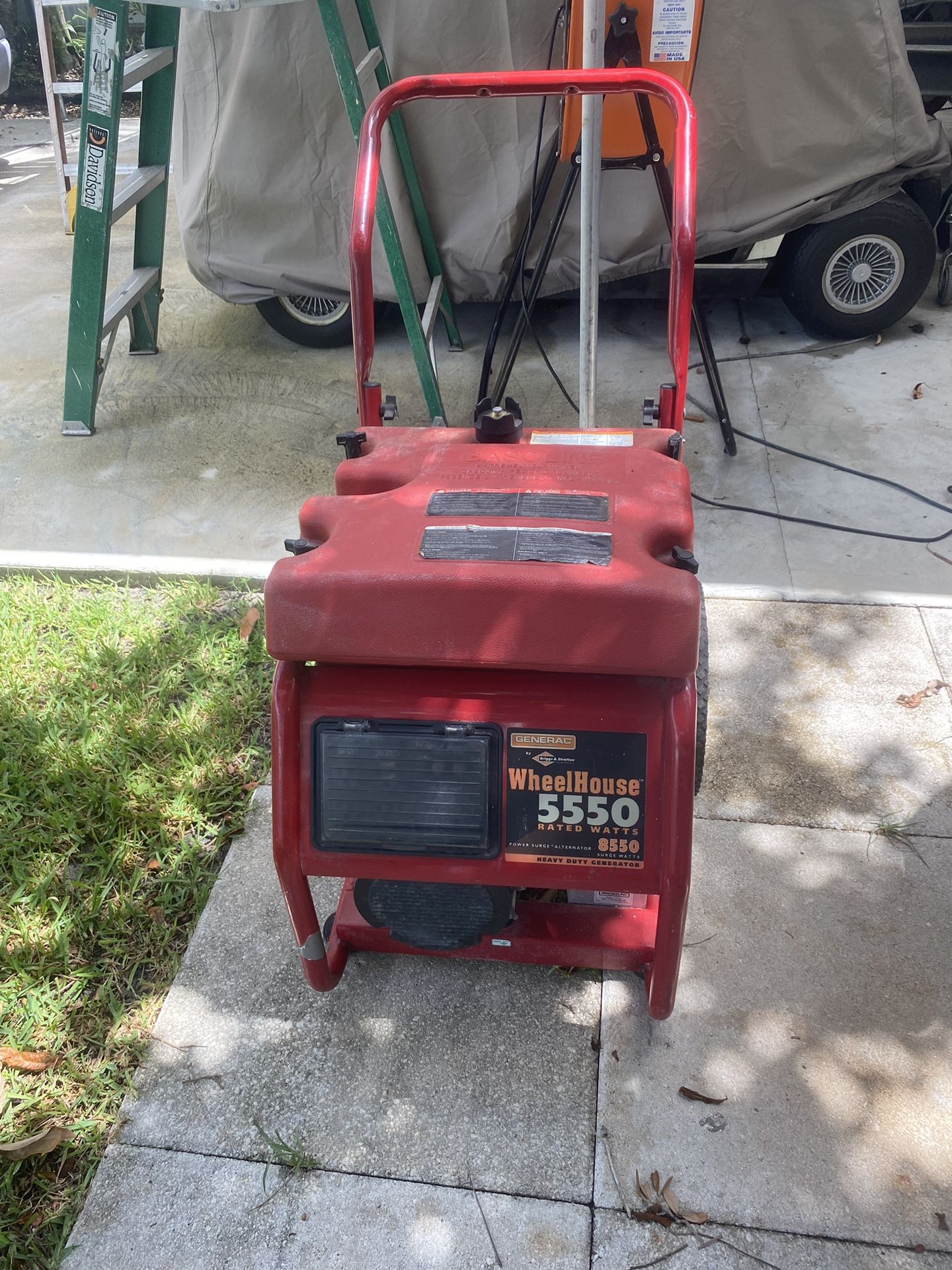 Generac Wheel House 5500W Portable Gas Powered Portable Generator. No issues starts on first pull. Just in time for hurricane season. Local Pickup in