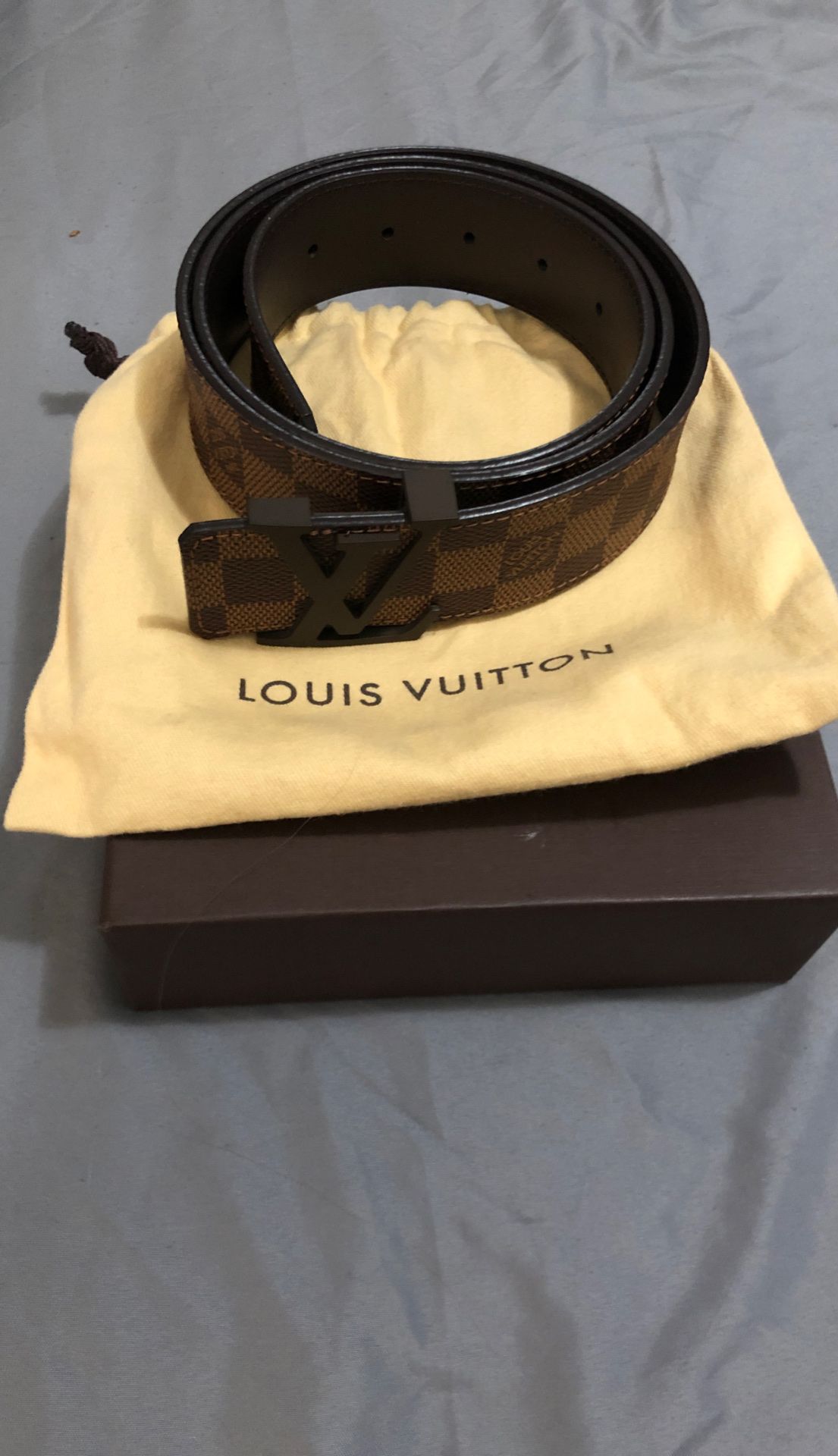 Louis Vuitton brown checkered belt