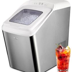 Gevi Countertop Nugget Ice Maker Machine, Stainless Steel Housing
