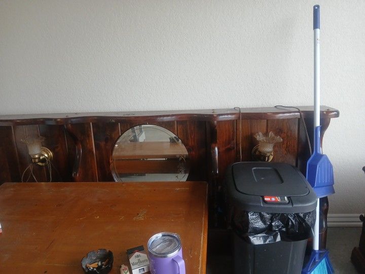 Headboard, Dresser With Lighted Top And Chester Drawers Set