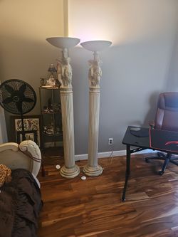 Pair Of Tall Floor Lamps Moving Sale