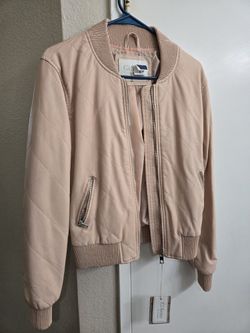 Pink Leather Jacket - Size M