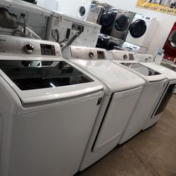 SAMSUNG SET STEAM WASHER AND ELECTRIC DRYER 