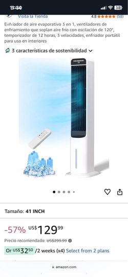 3-in-1 Evaporative Air Cooler Tower Fan 41 Inch