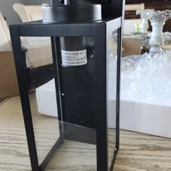 Black exterior wall light