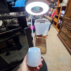 Warm Led Table Lamp Usb Rechargeable Table Lamp, Ring Flexible Touch Cordless Dimmable Memory $15 ea