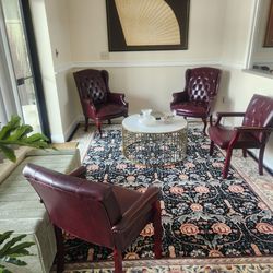 Large 9x12 Rug Black Burgundy Sage