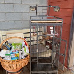 Large Bird Cage And Supplies
