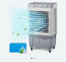 Winado - 7.9Gal Evaporative Air Cooler, 2353CFM Portable Fan Swamp Cooler w/Knob Control, Oscillation, 3 Speeds & 30L Water Tank - White Model: G46000