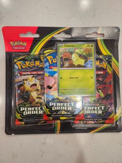Pokemon Perfect Order 3 Pack Blister - Chikorita