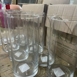 9 Glass Vases Or Candle Holder 