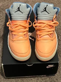 Air Jordan 5 Orange High-Top Sneakers