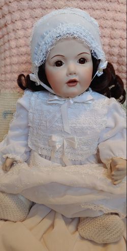 1981 Beautiful, ALL Bisque Jointed, HILDA Baby Doll JDK 237 by Pat Benson, 18 inches