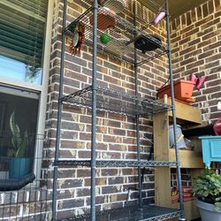 Steel Black, 5-Tier Shelving, 36" W x 18" D